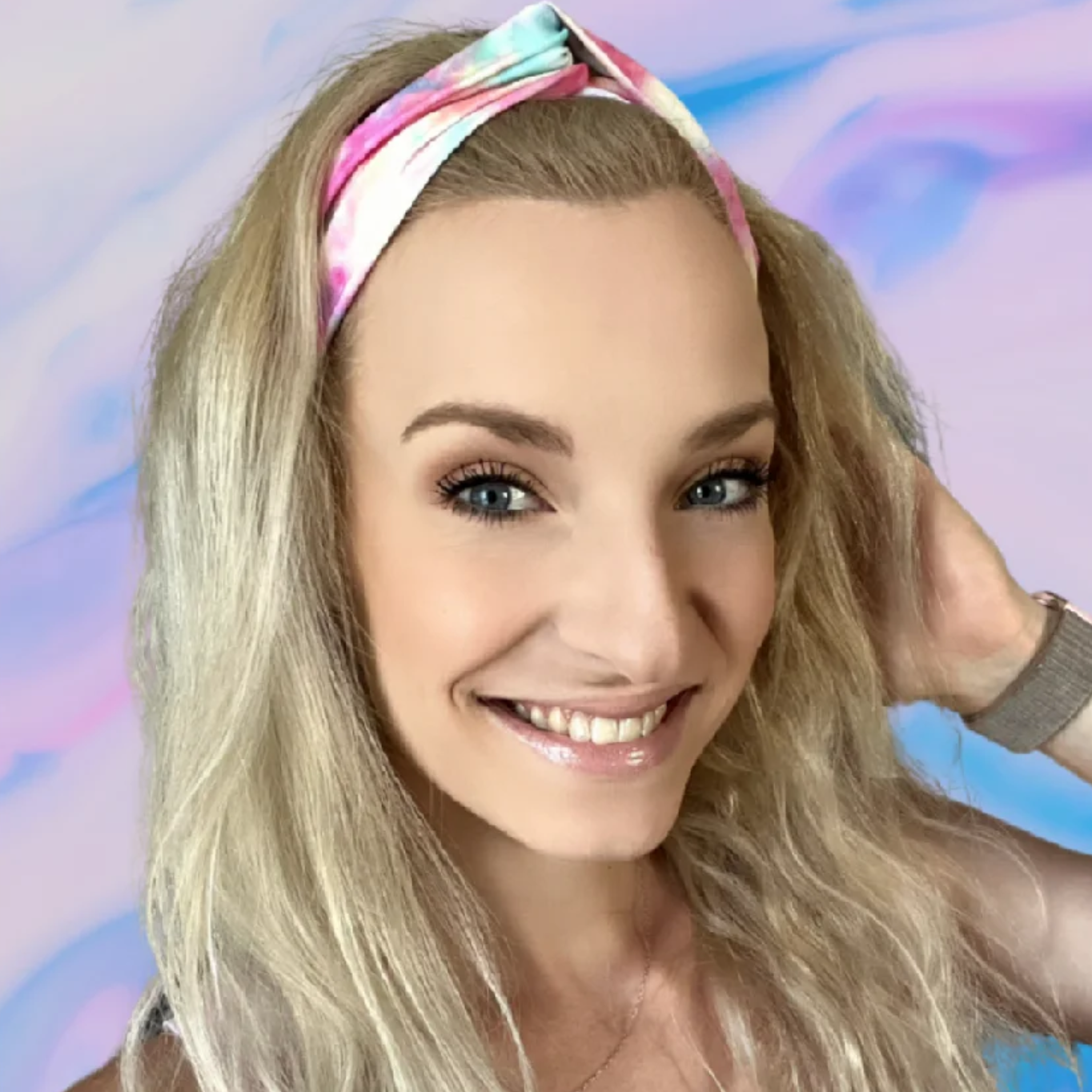 Úpletová čelenka Batik do vlasů látková
